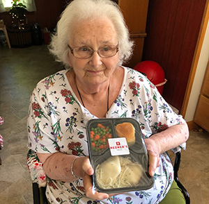 Senior Woman with Meals on Wheels